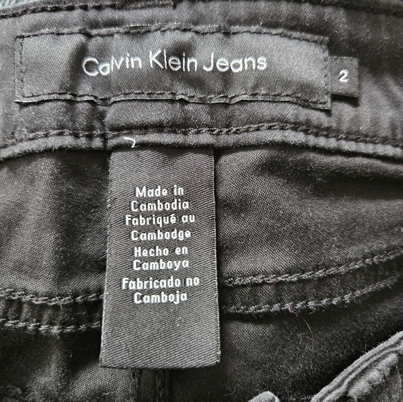 Calvin Klein Women's Black Straight Slim Casual Slacks Size 2 - Picture 2 of 5